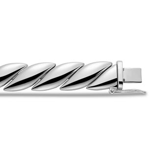 Gisser Silver CZ Rope & Pave Bracelet