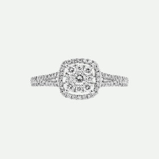 Gemma | 9ct White Gold 0.52ct tw Lab Grown Diamond Cluster Halo Ring