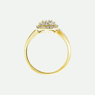Helen | 9ct Yellow Gold 0.50ct tw Lab Grown Diamond Cluster Engagement Ring