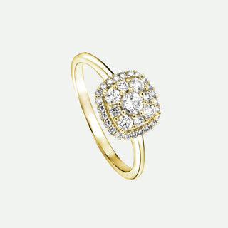 Helen | 9ct Yellow Gold 0.50ct tw Lab Grown Diamond Cluster Engagement Ring
