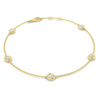 9ct Yellow Gold 0.56ct Diamonds By The Yard Lab Grown Bracelet