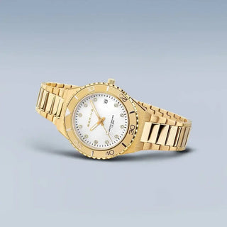 Bering Ladies Gold White Dial Watch | 18936-734 | Bering Watch