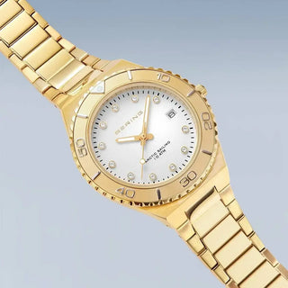 Bering Ladies Gold White Dial Watch | 18936-734 | Bering Watch