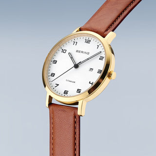 Bering Titanium Brushed Gold Watch | 18634-534