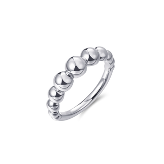 Gisser Silver Big Bead Ring