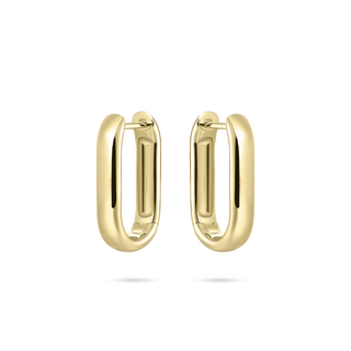 Gisser Gold Plated Bold 20mm Maxi Long Hoop Earrings