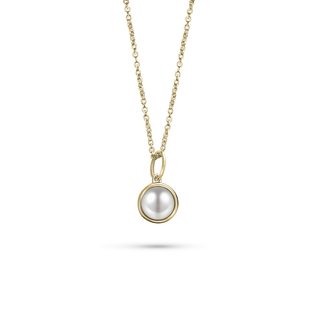 Gisser Gold Plated Silver Bold Pearl Necklace