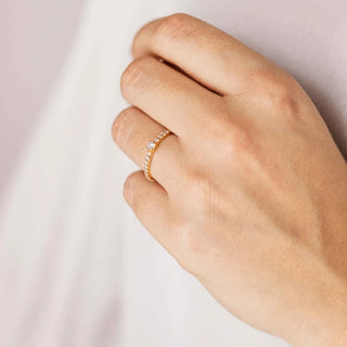 Gisser Gold Plated Silver Brilliant Dashing Details Ring