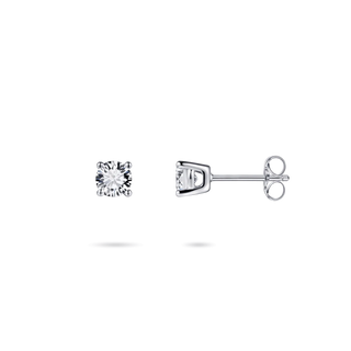 Gisser Silver 3mm Brilliant Mini Round CZ Ear Studs