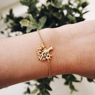 Gold Plated Silver Tree of Life Bracelet
