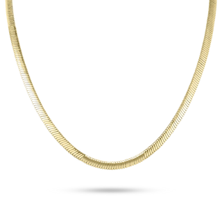 Gisser Gold Plated Flat Snake Chain