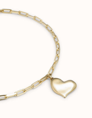 Unode50 HeartBeat Necklace | COL1669ORO0000U | Gold Heart Necklace