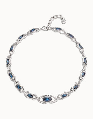 Unode50 Madame Necklace | COL1737AZUMTL | Blue Crystal Necklaces