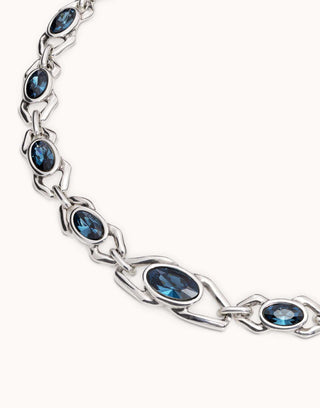 Unode50 Madame Necklace | COL1737AZUMTL | Blue Crystal Necklaces