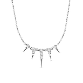 CZ Geometric Spike Necklace