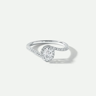 Camille | 9ct White Gold 0.50ct tw Lab Grown Diamond Crossover Engagement Ring