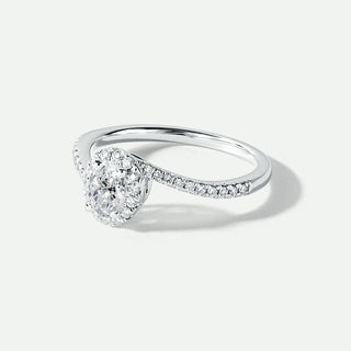 Camille | 9ct White Gold 0.50ct tw Lab Grown Diamond Crossover Engagement Ring