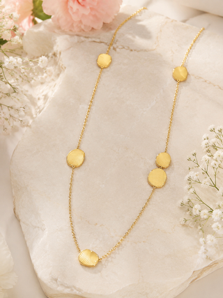 AnnaMaria Cammilli 18ct Yellow Sunrise Gold Long Velvet Necklace