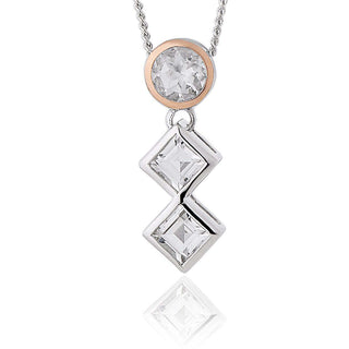 Clogau Welsh Royalty Pendant | White Topaz Pendant | 3SQAP