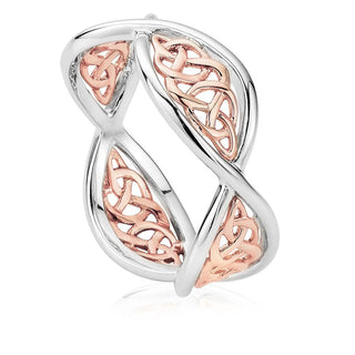 Clogay Silver Welsh Royalty Twisted Ring