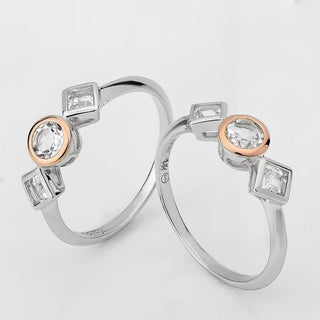 Clogau Welsh Royalty White Topaz Anniversary Ring - 3SQAR
