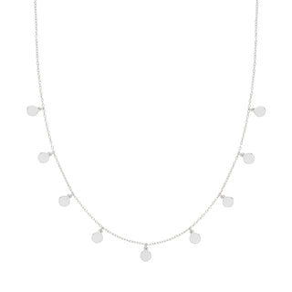 Silver Disc Charms Necklace