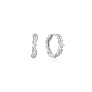 Twist Wave Huggie Hoop Earrings