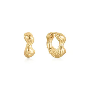 Ania Haie Twisted Wave Thick Hoop Earrings