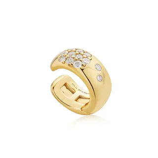 Ania Haie Gold Plated Wide Sparkle CZ Ear Cuff