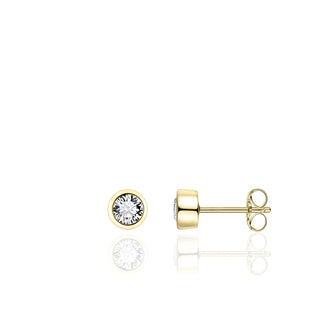 Gisser Silver Gold Plated CZ Studs