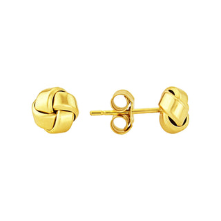 9ct Yellow Gold Small Knot Earrings | Small Gold Earrings