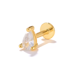 Pear Shaped CZ Cartilage Stud | Ear Candy®