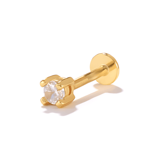 Golden CZ 4mm Cartilage Stud | Ear Candy®