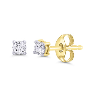 9ct Gold 2mm Diamond Stud Earrings | Small Diamond Stud Earrings