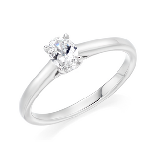 Platinum D Colour Internally Flawless Oval Ring