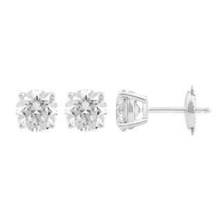 18ct White Gold 1.50ct Lab-Grown Brilliant Cut Diamond Stud Earrings