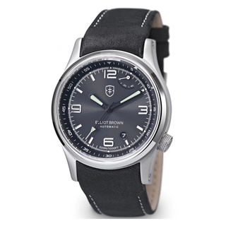 Elliot Brown Tyneham Automatic Black Strap Watch