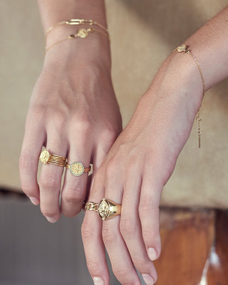 Ania Haie Gold Plated Silver Emperor Adjustable Ring