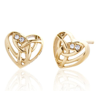 Clogau 9ct Gold Eternal Love Stud Earrings | ELE