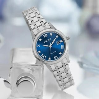 Citizen Blue Dial Silhouette Crystal | FE1240-81L | Blue Ladies Watch