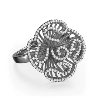 Fei Liu Black Cascade Stud Ring