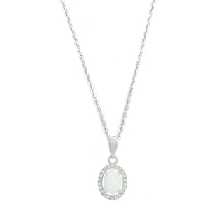 Silver necklace with a pendant on a white background