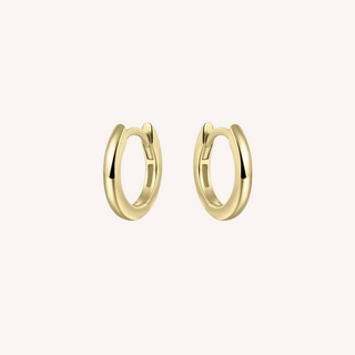 Gisser Gold Plated Tube Small Hoop Earrings