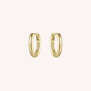 Gisser Gold Plated Tube Small Hoop Earrings