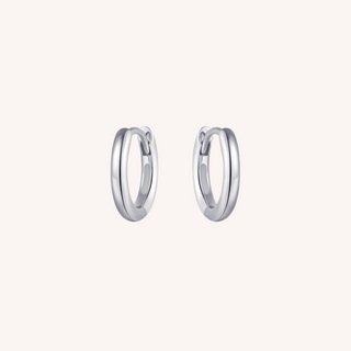 Gisser Silver Tube Small Hoop Earrings