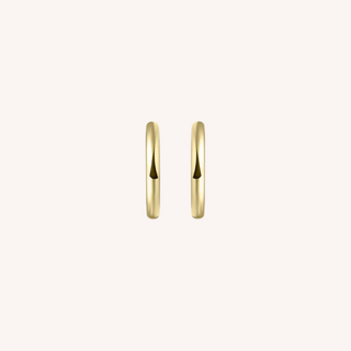 Gisser 13.5mm Gold Plated Tube Small Hoop Earrings