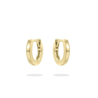 Gisser Gold Plated Silver 12mm Flat Small Hoops