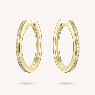 Gisser Gold Plated Allure Large Hoop Earrings