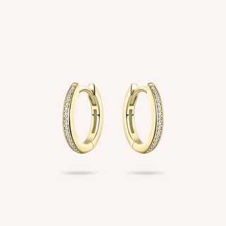 Gisser Gold Plated Allure Medium Hoop Earrings