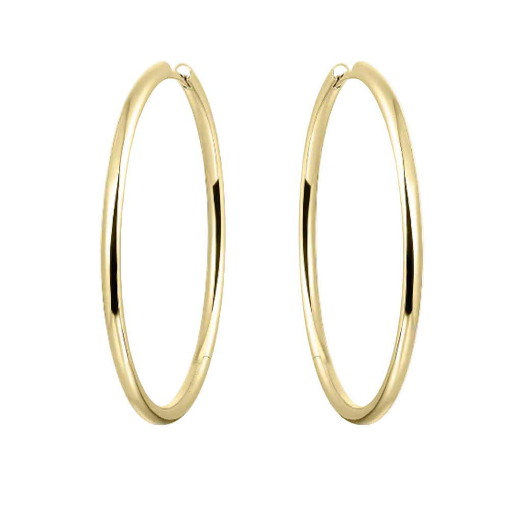 Gisser Gold Plated Tube Oversized Hoop Earrings – Strange the Jewellers